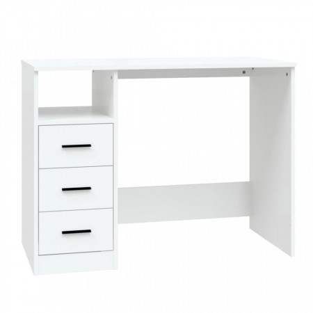 Birou cu sertare, alb, 102x50x76 cm, lemn prelucrat - V823032V