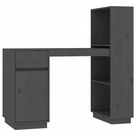 Birou, gri, 110x53x117 cm, lemn masiv de pin - V814511V
