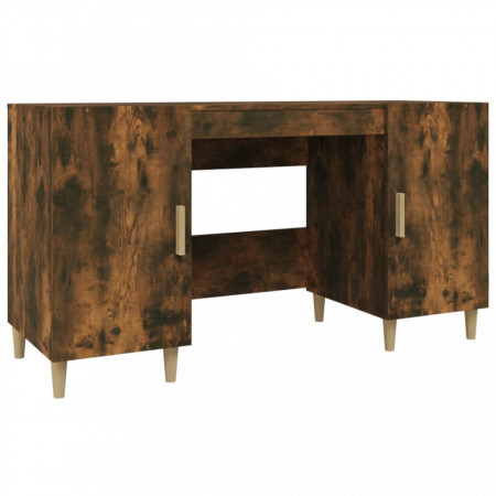 Birou, stejar fumuriu, 140x50x75 cm, lemn compozit - V817549V