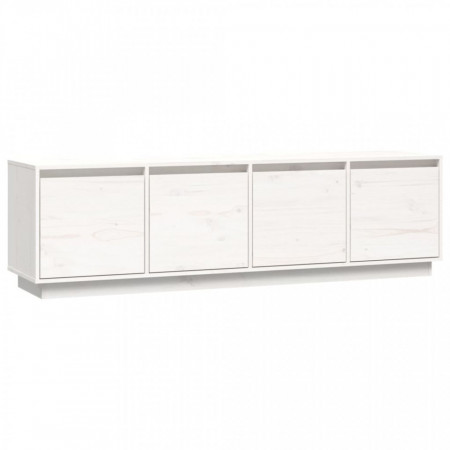 Comodă TV, alb, 156x37x45 cm, lemn masiv de pin - V814395V