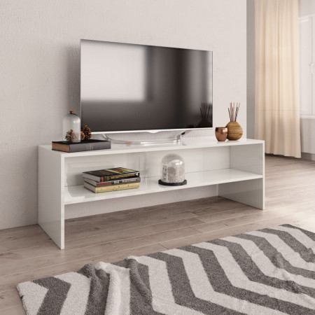 Comoda TV, alb foarte lucios, 120 x 40 x 40 cm, PAL - V800042V