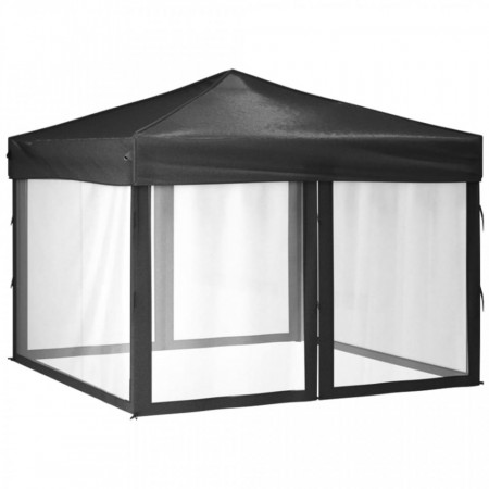 Cort pliabil pentru petrecere, pereți laterali, antracit, 3x3 m - V93530V