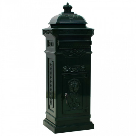 Cutie poștală stâlp, aluminiu, stil vintage, inoxidabil, verde - V43890V