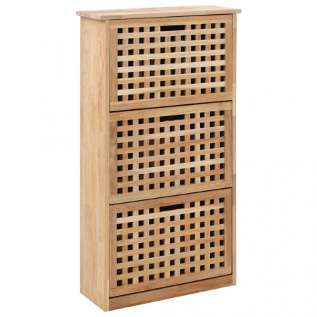 Dulap depozitare pantofi, 55 x 20 x 104 cm, lemn masiv de nuc - V247600V