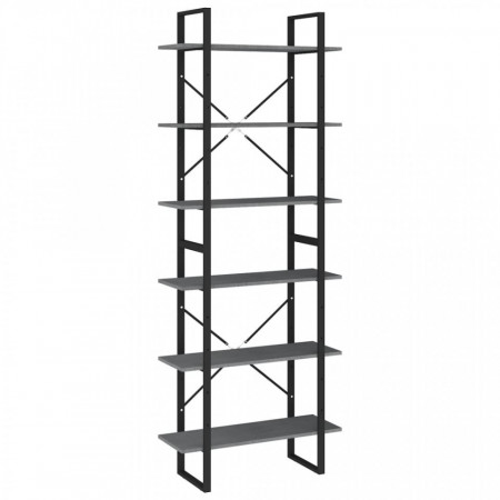 Dulap înalt, gri, 80x30x210 cm, lemn masiv de pin - V806544V