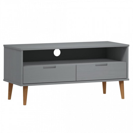 Dulap TV gri, 106x40x49 cm, lemn masiv de pin - V350533V