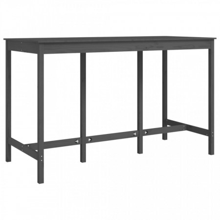 Masă de bar, gri, 180x80x110 cm, lemn masiv de pin - V822164V