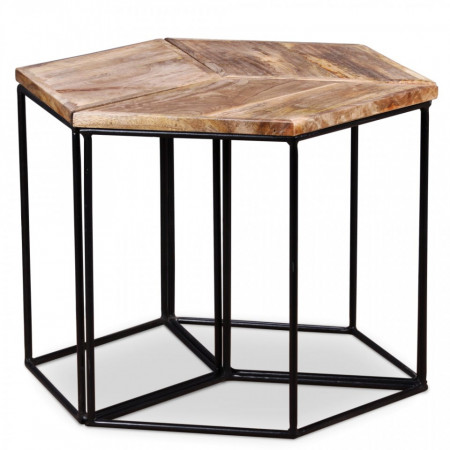 Masuta de cafea din lemn masiv de mango, 48 x 48 x 40 cm - V243976V