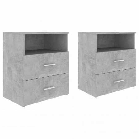 Noptiere, 2 buc, gri beton, 50x32x60 cm - V803281V