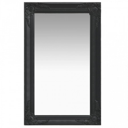 Oglinda de perete in stil baroc, negru, 50 x 80 cm - V320323V