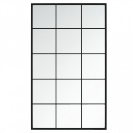 Oglindă de perete,negru, 100 x 60 cm, metal - V342209V