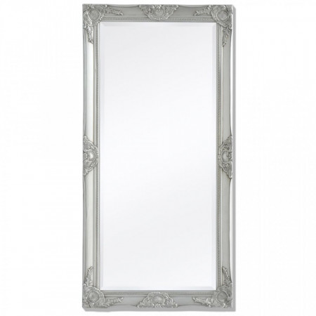Oglinda verticala in stil baroc 120 x 60 cm argintiu - V243685V