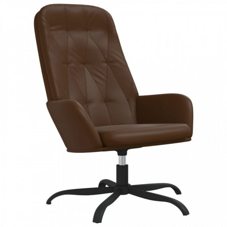 Scaun de relaxare, maro, piele ecologică lucioasă - V341217V