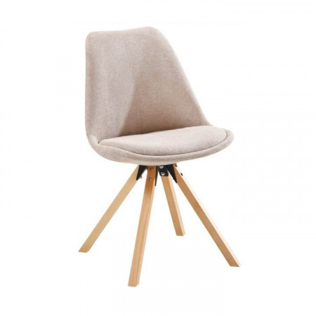 Scaun, material textil bej/lemn fag - TP202571