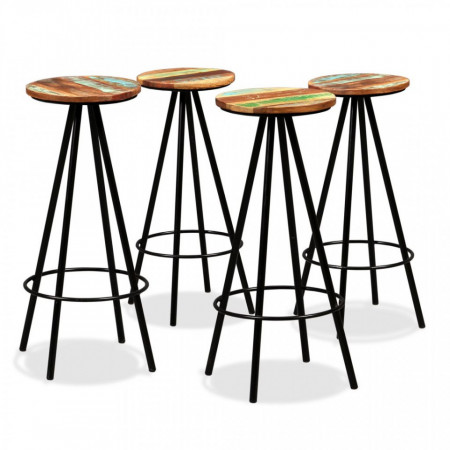 Scaune de bar, 4 buc., lemn masiv reciclat - V245446V
