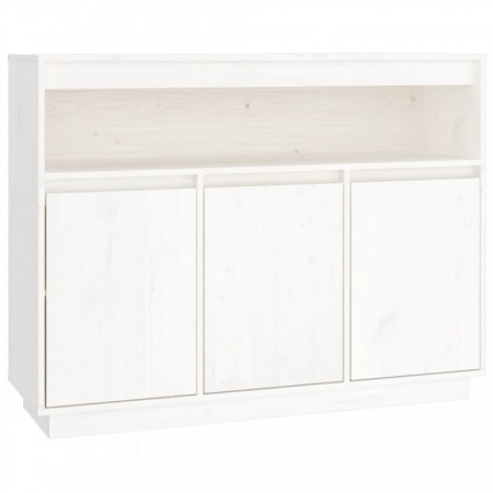 Servantă, alb, 104,5x34x80 cm, lemn masiv de pin - V814390V