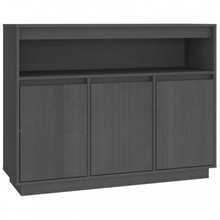 Servantă, gri, 104,5x34x80 cm, lemn masiv de pin - V814391V
