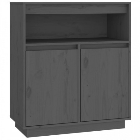 Servantă, gri, 70x34x80 cm, lemn masiv de pin - V814386V
