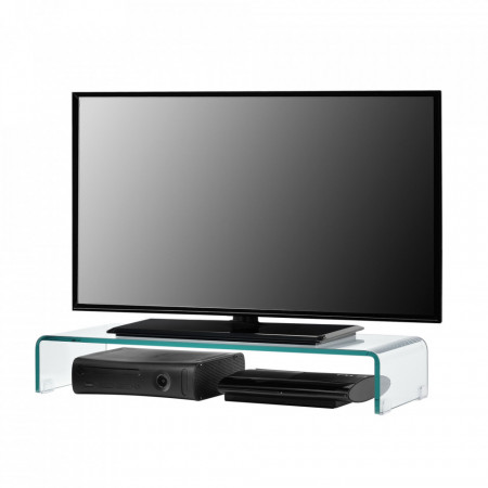 Suport pentru monitor Pretoria T80, 80 x 30 x 13 cm, sticla, transparent - P70550049