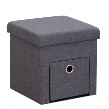 Taburet, scăunel cu spaţiu pentru depozitare, gri, 37x37x38 - TP221280