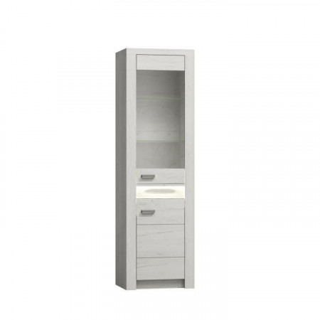 Vitrină, culoarea frasin alb, 56x192x42 cm - TP108484