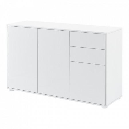 Comoda cu 3 usi, 74 x 117 x 36 cm, PAL, alb lucios - P71488088
