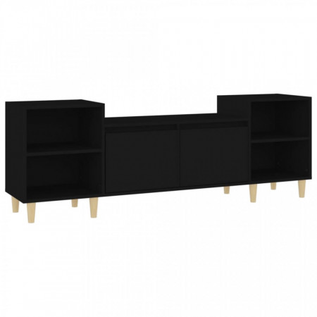Comodă TV, negru, 160x35x55 cm, lemn prelucrat - V821189V