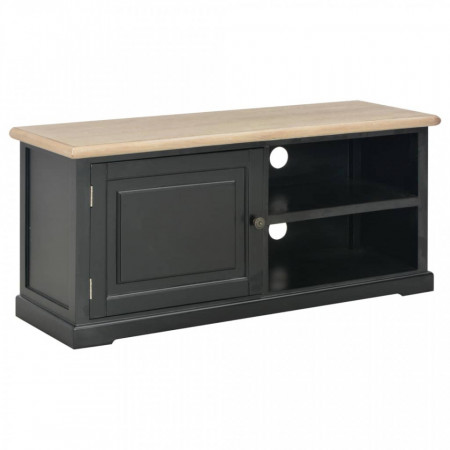 Comoda TV, negru, 90x30x40 cm, lemn - V249881V