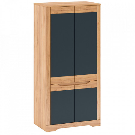 Dulap cu spaţiu pt. umeraşe, gri craft auriu și gri grafit - TP264053