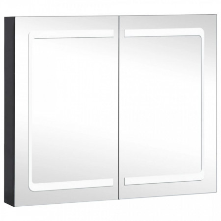 Dulap de baie cu oglindă și LED, 80x12,2x68 cm - V325545V