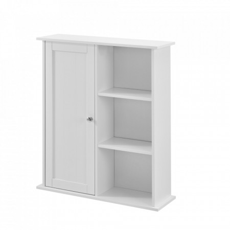 Dulap de perete Emilia pentru camera de baie, 71 x 60 x 18 cm, placa MDF, lacuit, alb - P57498339