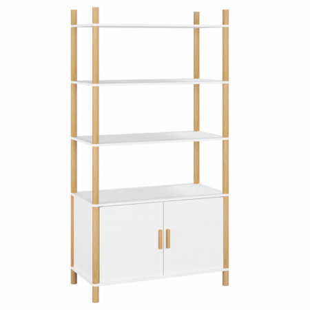 Dulap înalt, alb, 80x40x153 cm, lemn prelucrat - V345702V