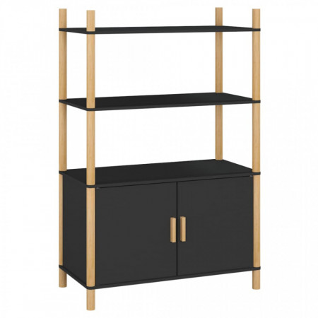 Dulap înalt, negru, 80x40x121 cm, lemn prelucrat - V345700V