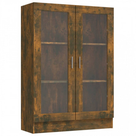 Dulap vitrină, stejar fumuriu, 82,5x30,5x115 cm, lemn prelucrat - V815618V