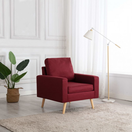 Fotoliu, rosu vin, material textil - V288700V