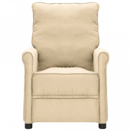 Fotoliu TV rabatabil, crem, material textil - V248665V