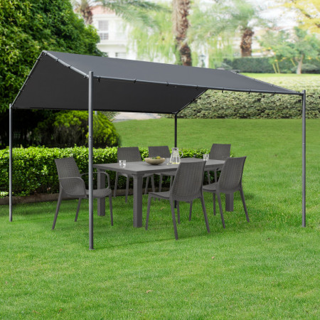 Garaj deschis, 400 x 350 x 258 cm, metal/poliester - P79685851