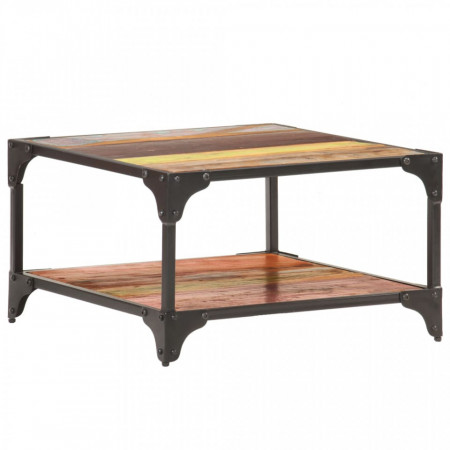 Masuta de cafea, 60 x 60 x 35 cm, lemn masiv reciclat - V321795V
