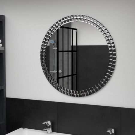 Oglinda de perete, argintiu, 70 cm, sticla securizata - V249450V