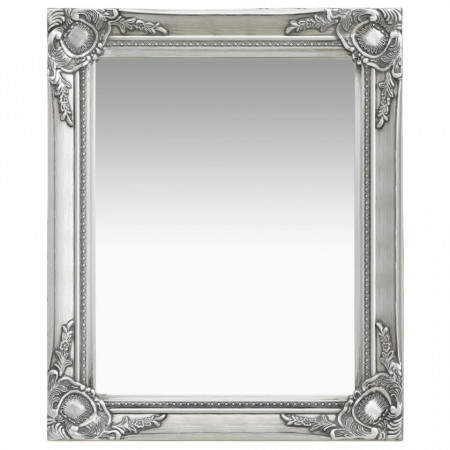 Oglinda de perete in stil baroc, argintiu, 50 x 60 cm - V320318V