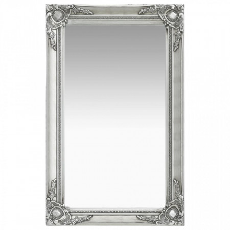 Oglinda de perete in stil baroc, argintiu, 50 x 80 cm - V320322V