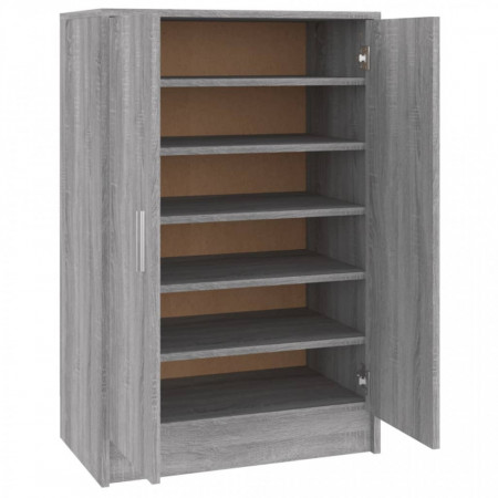Pantofar, gri sonoma, 60x35x92 cm, lemn prelucrat - V816012V