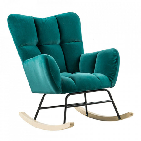 Scaun balansoar design, verde smarald - TP301038