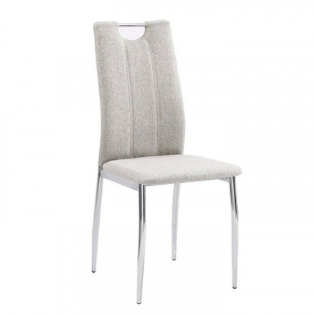 Scaun bucătărie, material textil bej/crom - TP201245