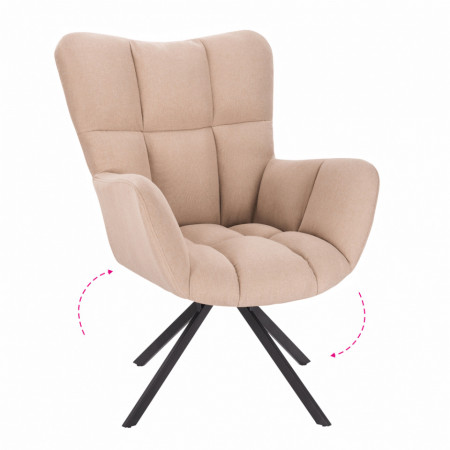 Scaun de design ţesătură bej - TP265013