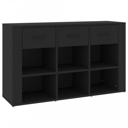 Servantă, negru, 100x30x59,5 cm, lemn compozit - V821005V