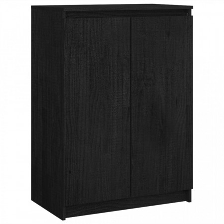 Servantă, negru, 60x36x84 cm, lemn masiv de pin - V808112V