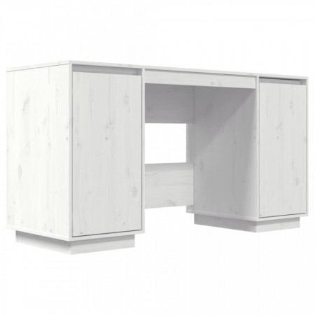 Birou, alb, 140x50x75 cm, lemn masiv de pin - V814325V
