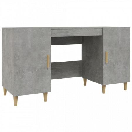 Birou, gri beton, 140x50x75 cm, lemn compozit - V812766V