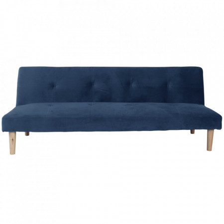 Canapea extensibilă, albastru închis/stejar, 178x66x68 cm - TP259652